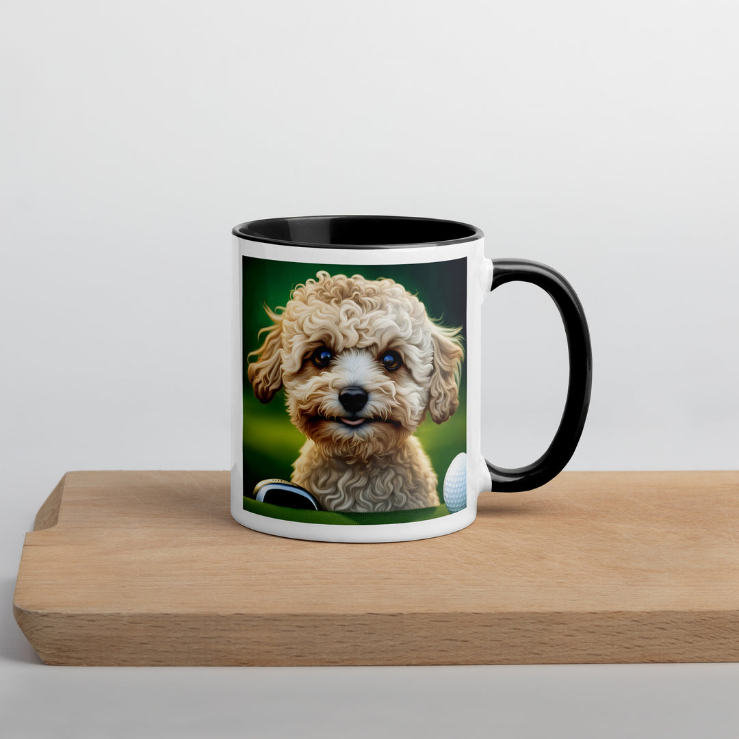 Maltipoo Golfer- Mug with Color Inside v6