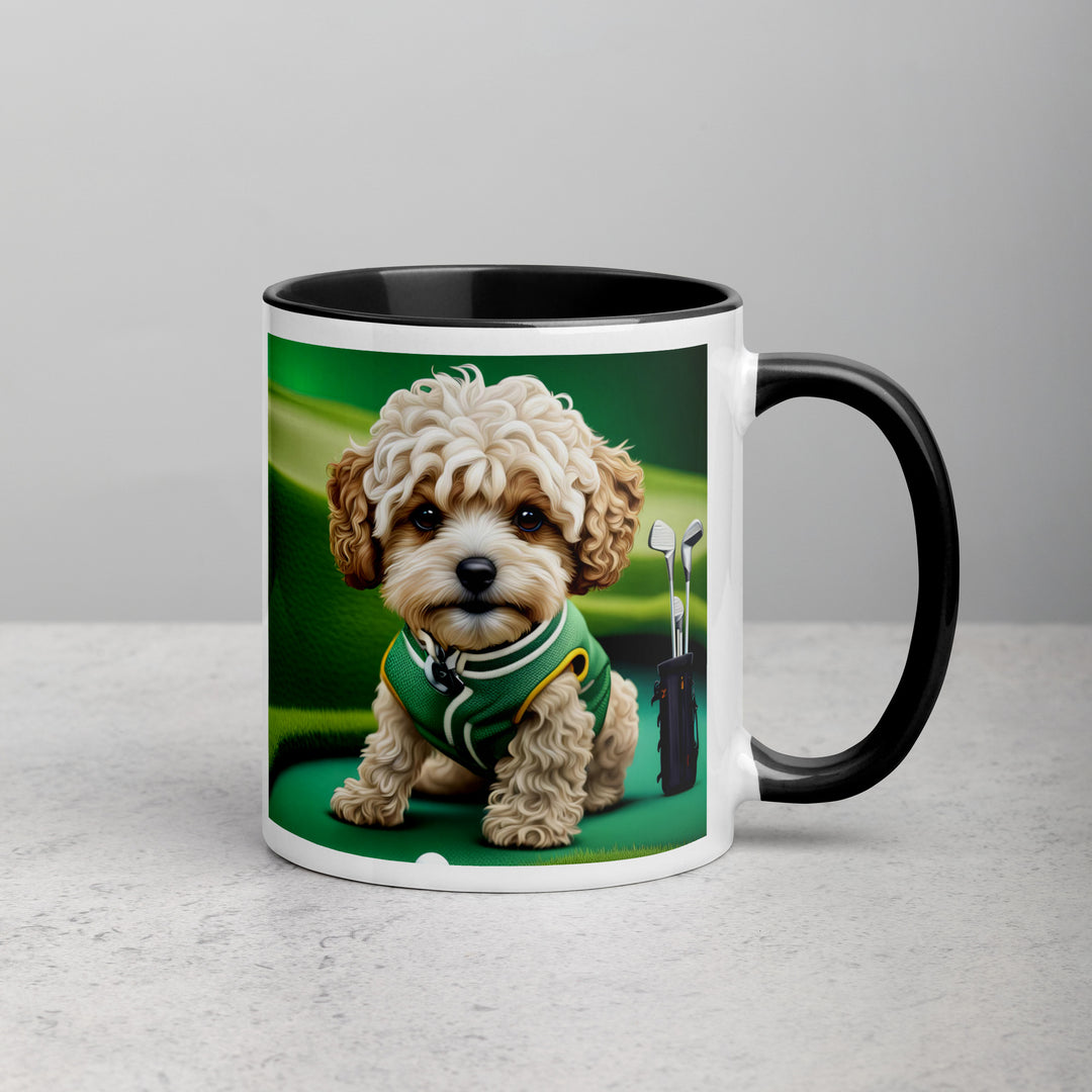 Maltipoo Golfer- Mug with Color Inside v7