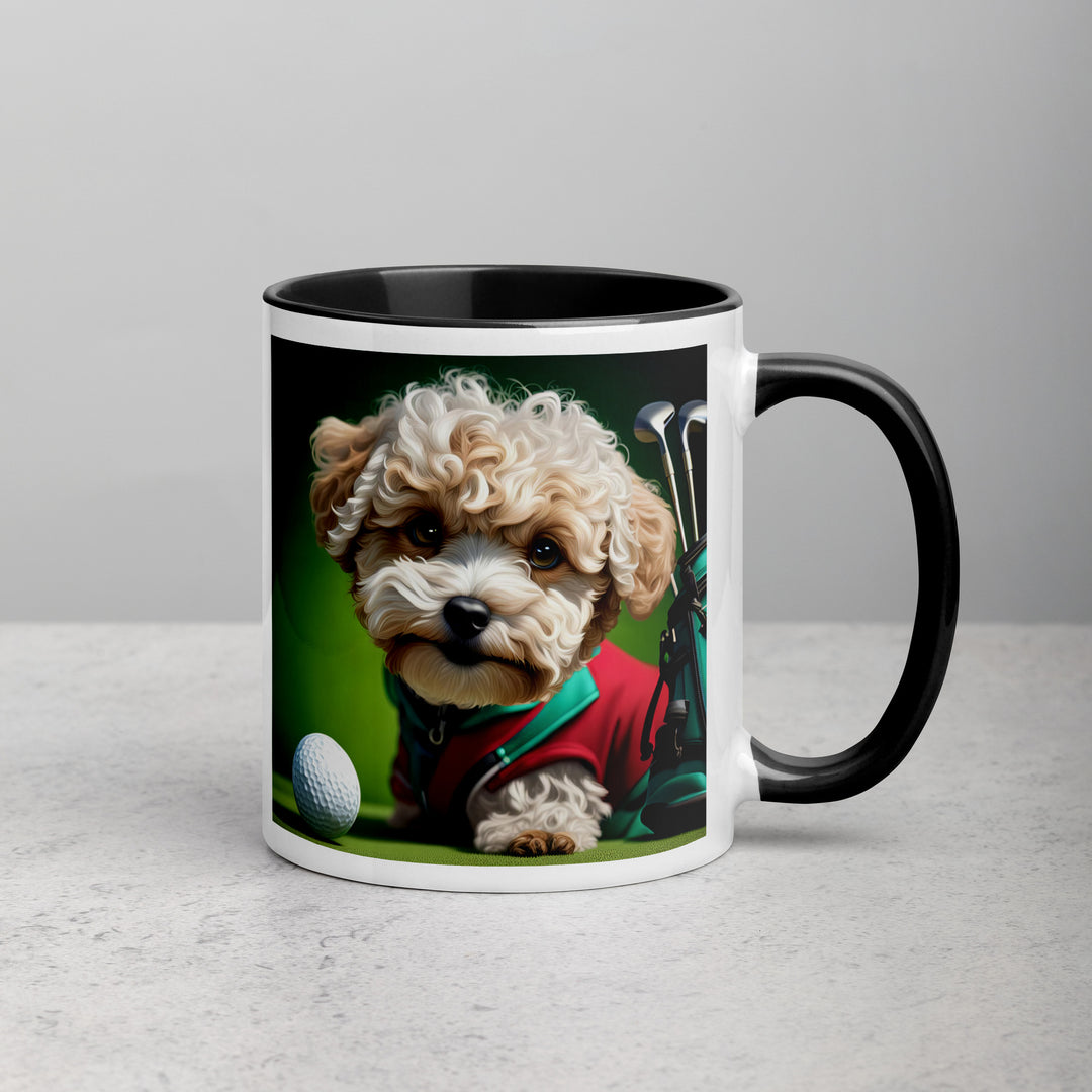 Maltipoo Golfer- Mug with Color Inside v9