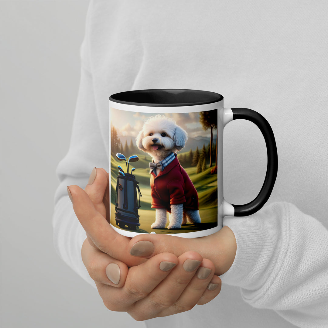 Maltipoo Golfer- Mug with Color Inside v10