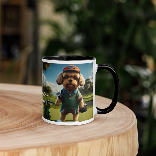 Pekapoo Golfer- Mug with Color Inside v2