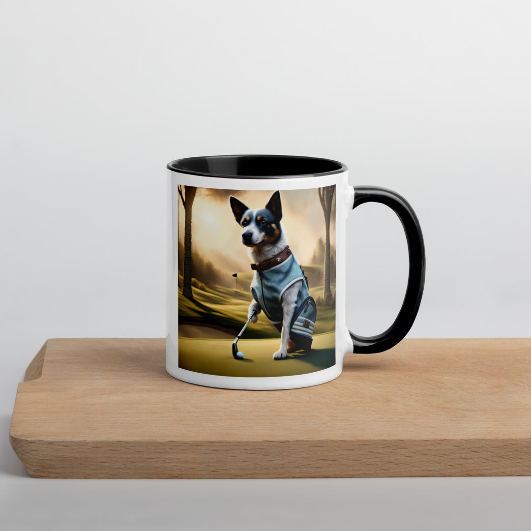 Texas Heeler Golfer- Mug with Color Inside v2