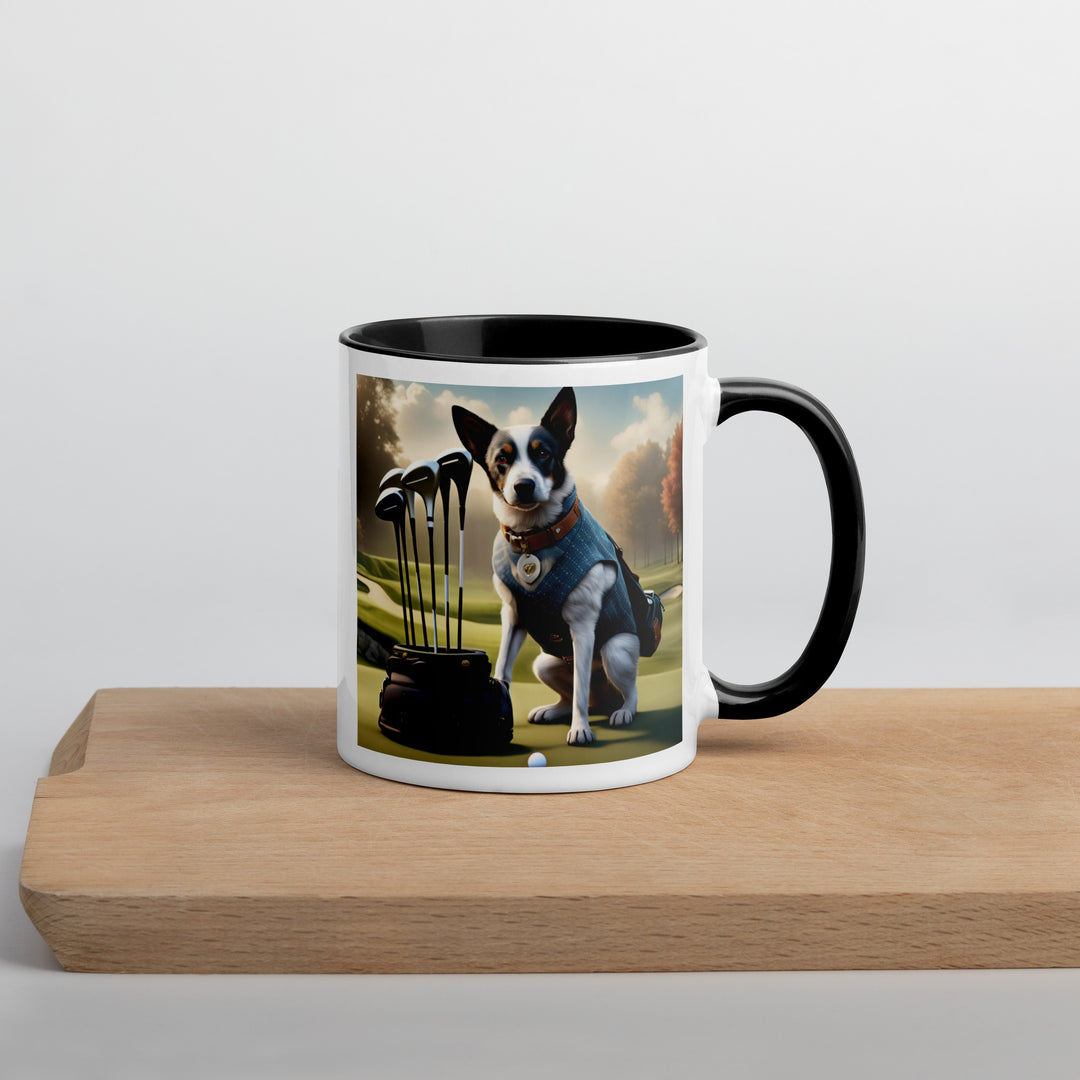 Texas Heeler Golfer- Mug with Color Inside v5