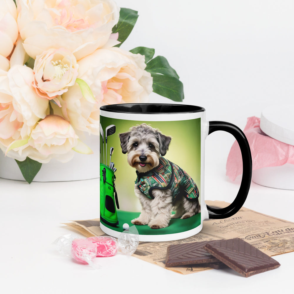 Schnoodle Golfer- Mug with Color Inside