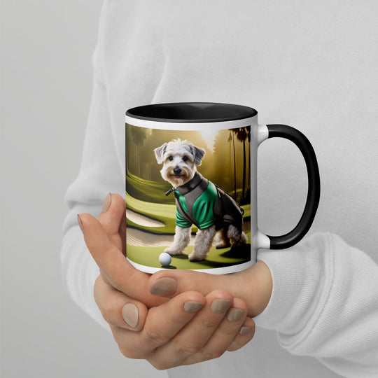 Schnoodle Golfer- Mug with Color Inside v3