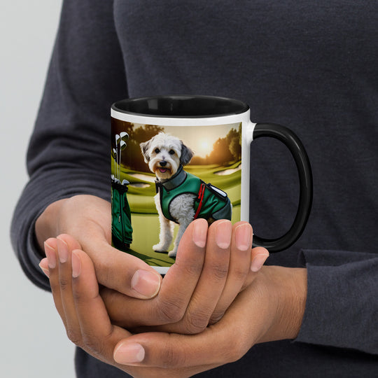 Schnoodle Golfer- Mug with Color Inside v4