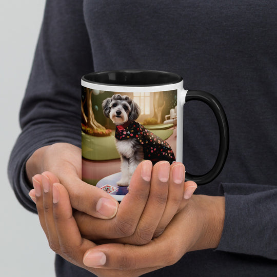 Schnoodle Golfer- Mug with Color Inside v7