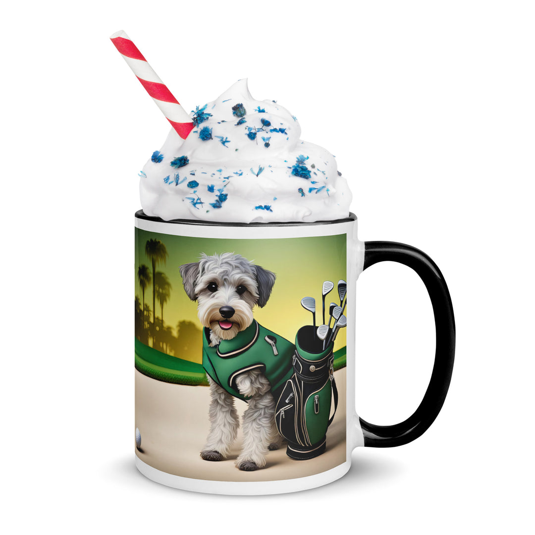 Schnoodle Golfer- Mug with Color Inside v13