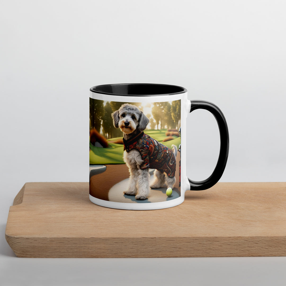 Schnoodle Golfer- Mug with Color Inside v14