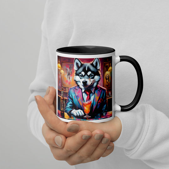 Pomsky General- Mug with Color Inside v4