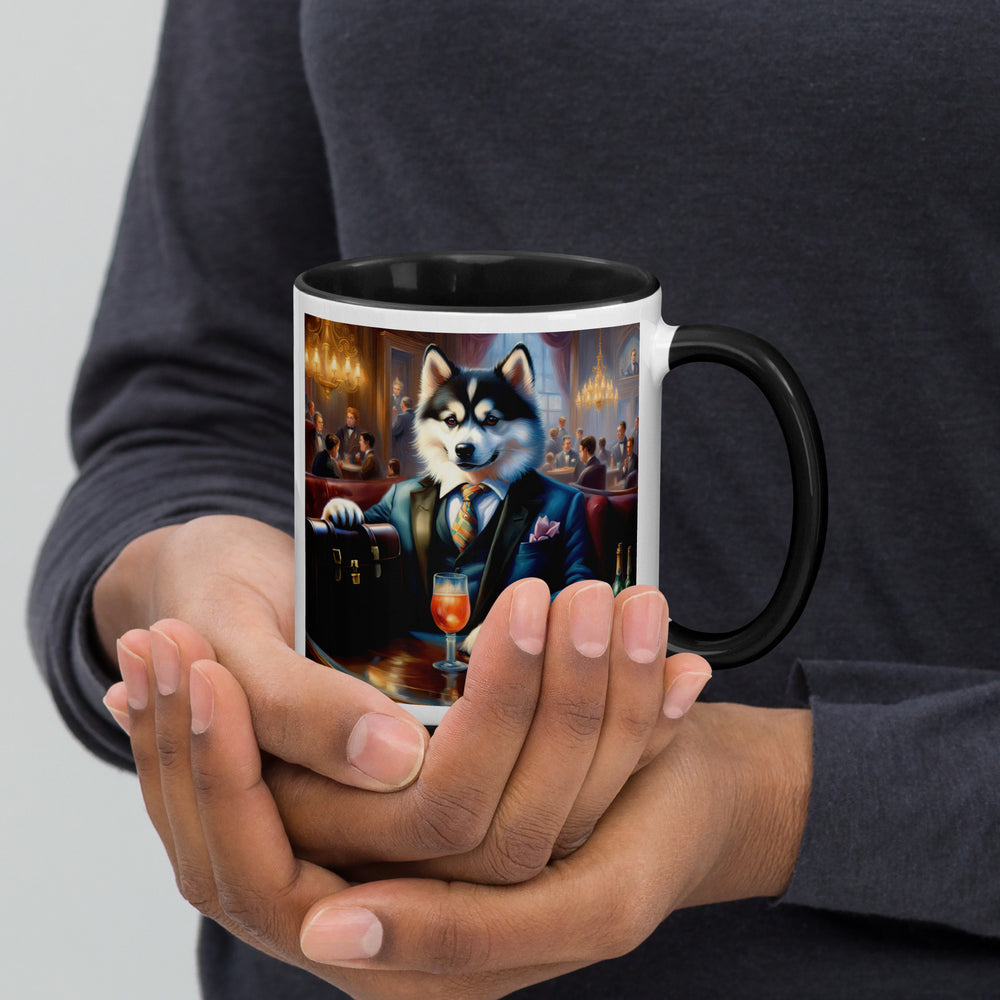 Pomsky General- Mug with Color Inside v15