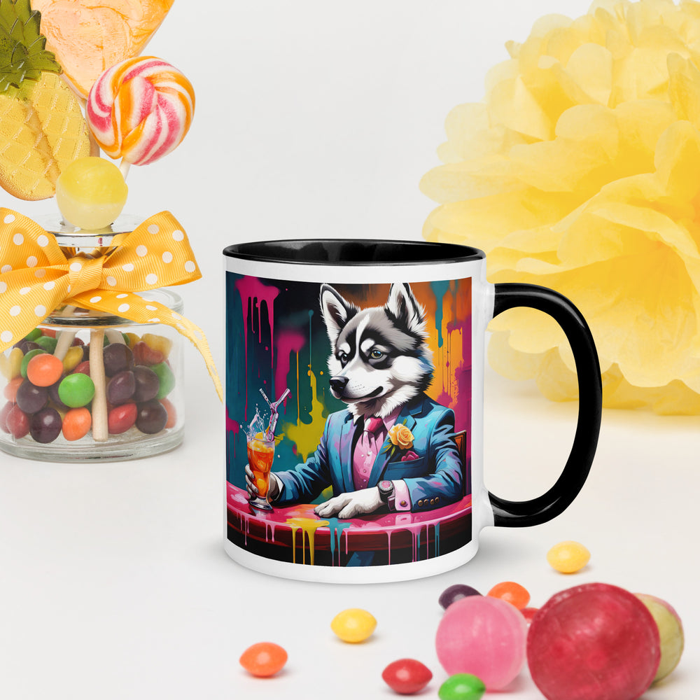 Pomsky General- Mug with Color Inside v7