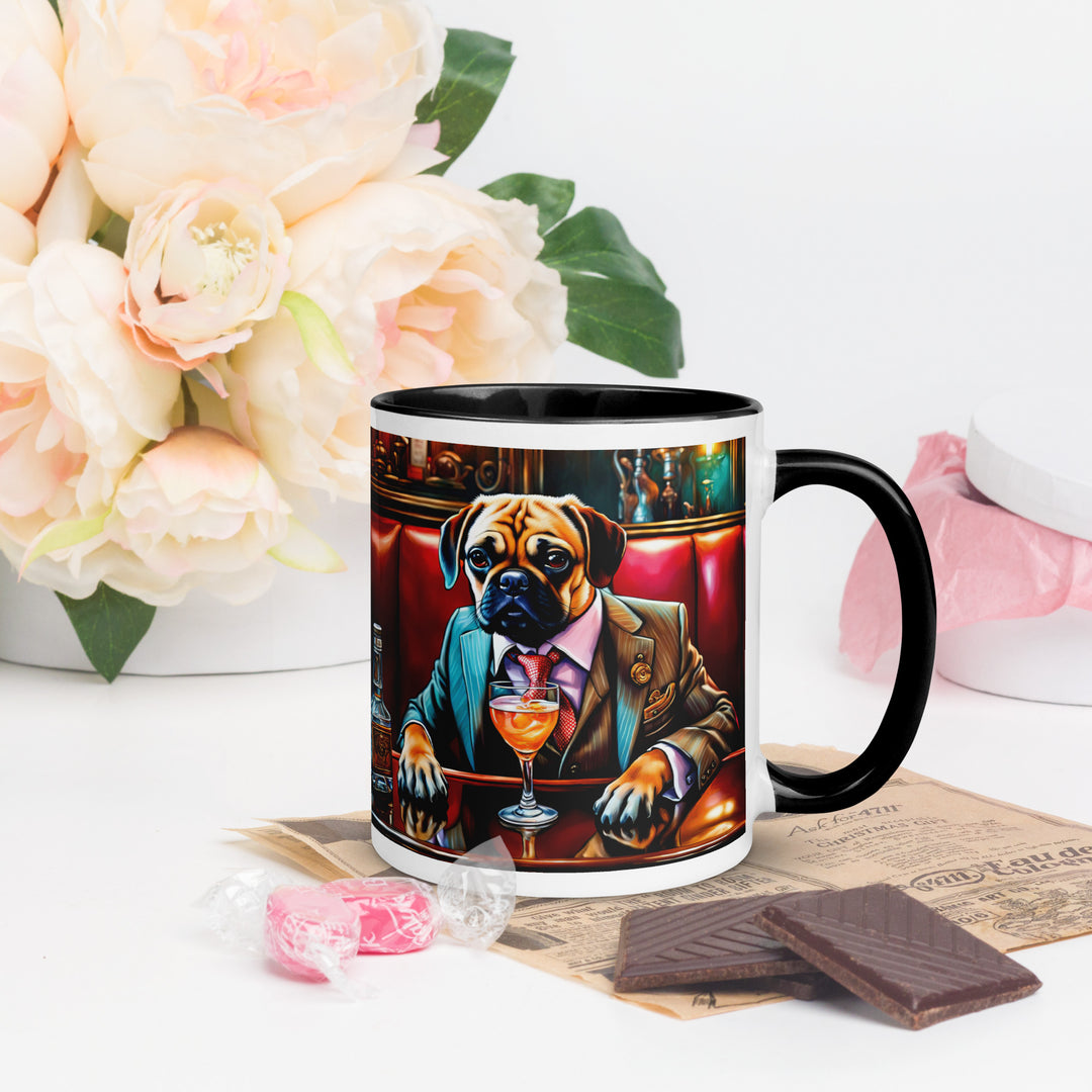 Puggle General- Mug with Color Inside v8