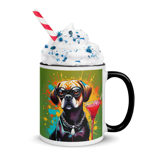 Puggle General- Mug with Color Inside v9