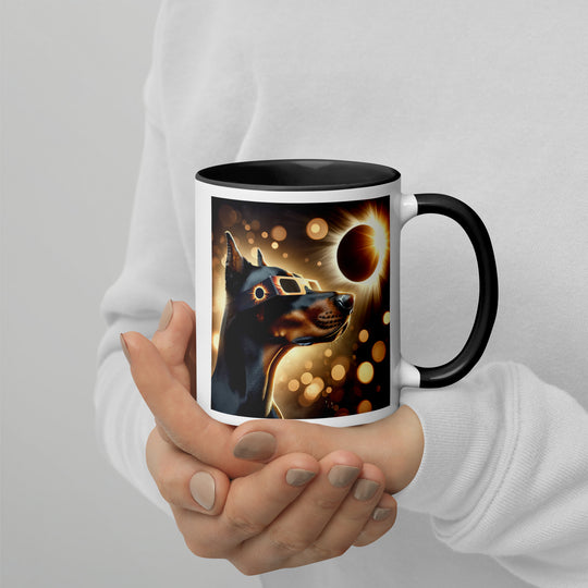 Doberman Pincher Eclipse- Mug with Color Inside