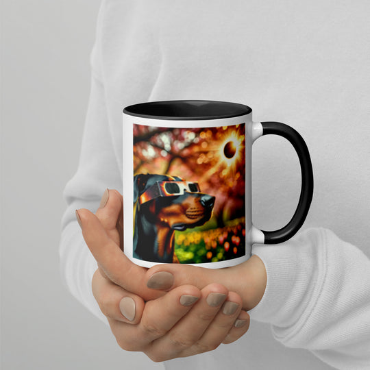 Doberman Pincher Eclipse- Mug with Color Inside v2