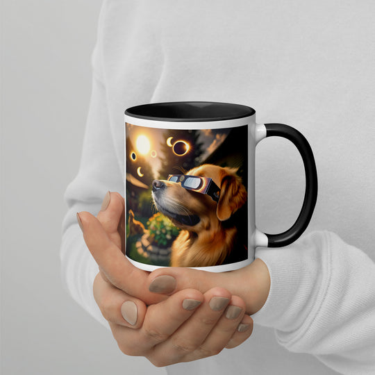 Golden Retriever Eclipse- Mug with Color Inside v2