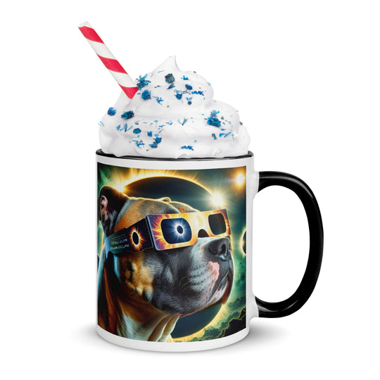 Catahoula Bulldog Eclipse- Mug with Color Inside v2