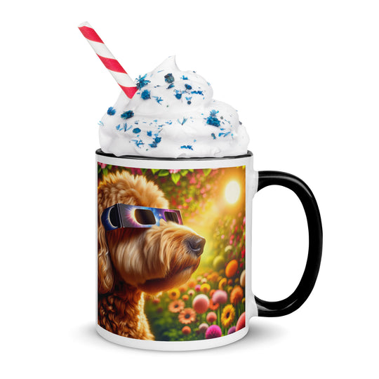 Goldendoodle Eclipse- Mug with Color Inside