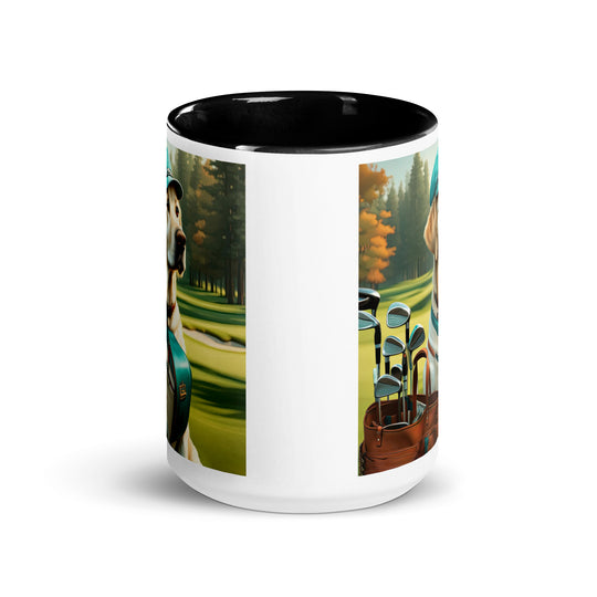 Mug with Color Inside-Labrador Retriever Golfer  V7