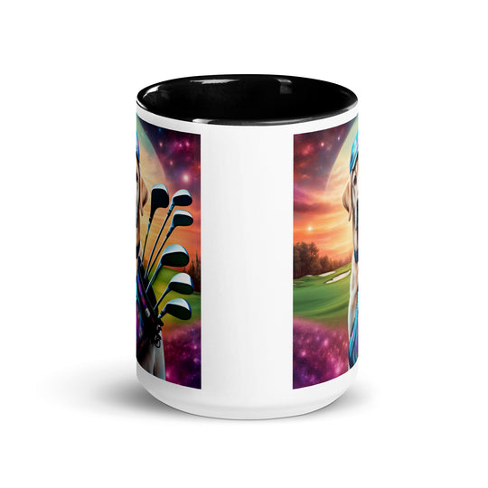 Mug with Color Inside-Labrador Retriever Golfer V8