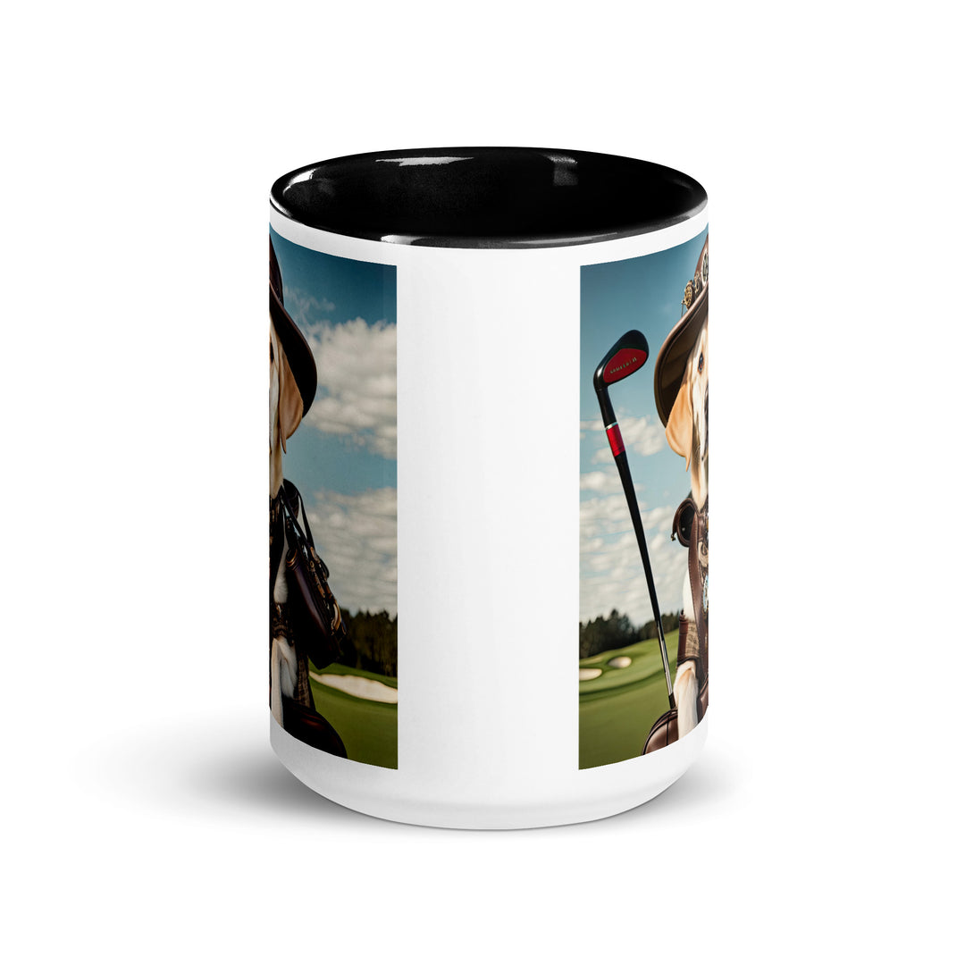 Mug with Color Inside-Labrador Retriever Golfer V12