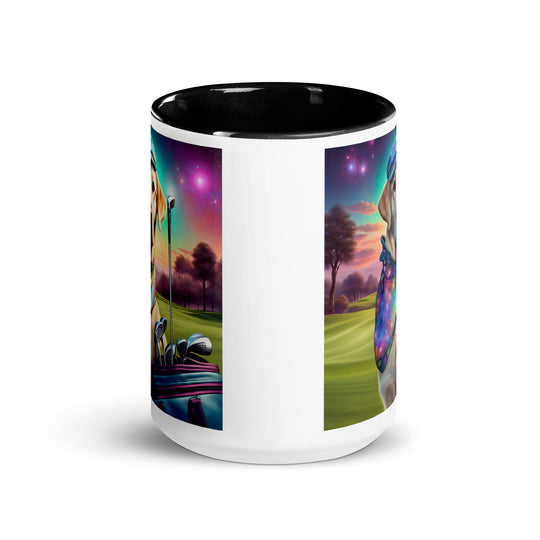 Mug with Color Inside-Labrador Retriever Golfer V13