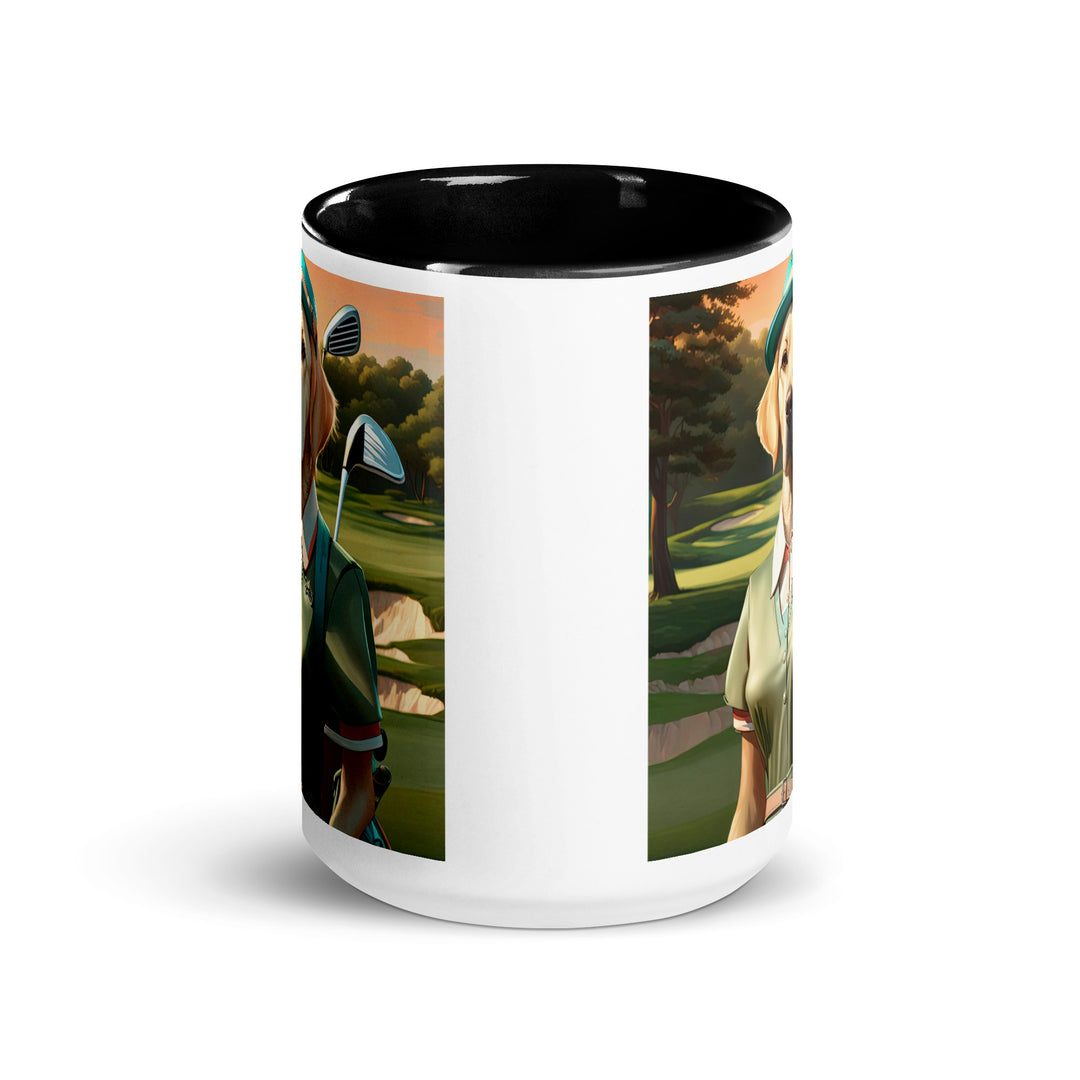 Mug with Color Inside-Labrador Retriever Golfer V15