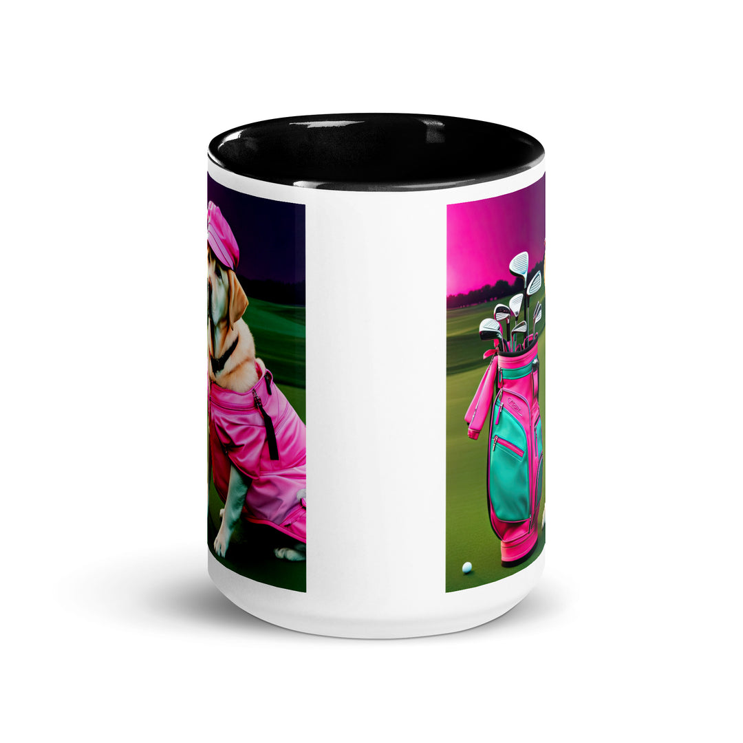 Mug with Color Inside-Labrador Retriever Golfer V16