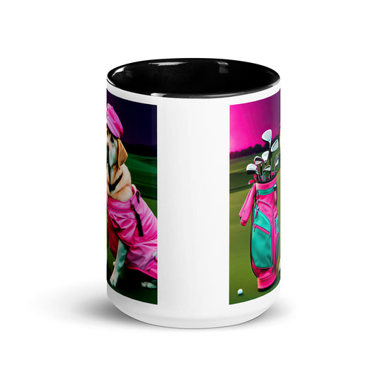 Mug with Color Inside-Labrador Retriever Golfer V16