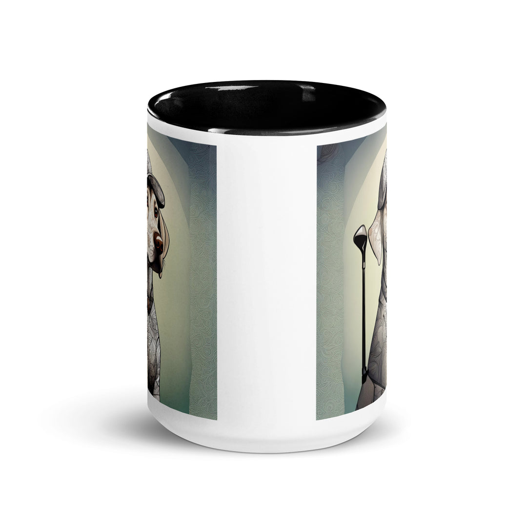 Mug with Color Inside-Labrador Retriever Golfer V17