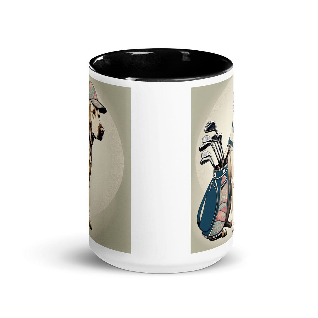 Mug with Color Inside-Labrador Retriever Golfer V19