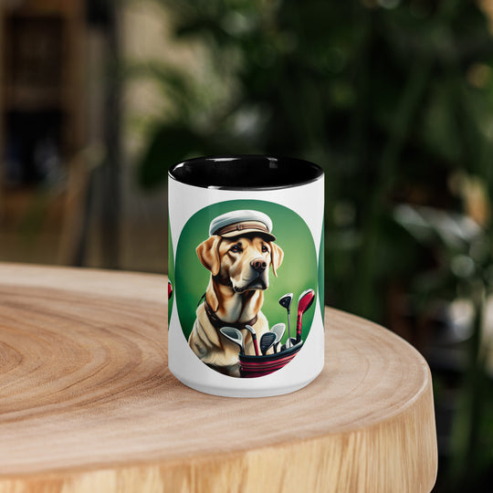 Mug with Color Inside-Labrador Retriever Golfer V25