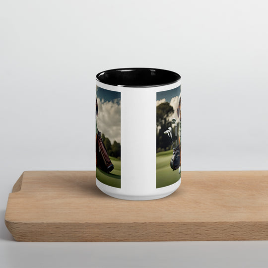 Dachshund Golfer- Mug with Color Inside