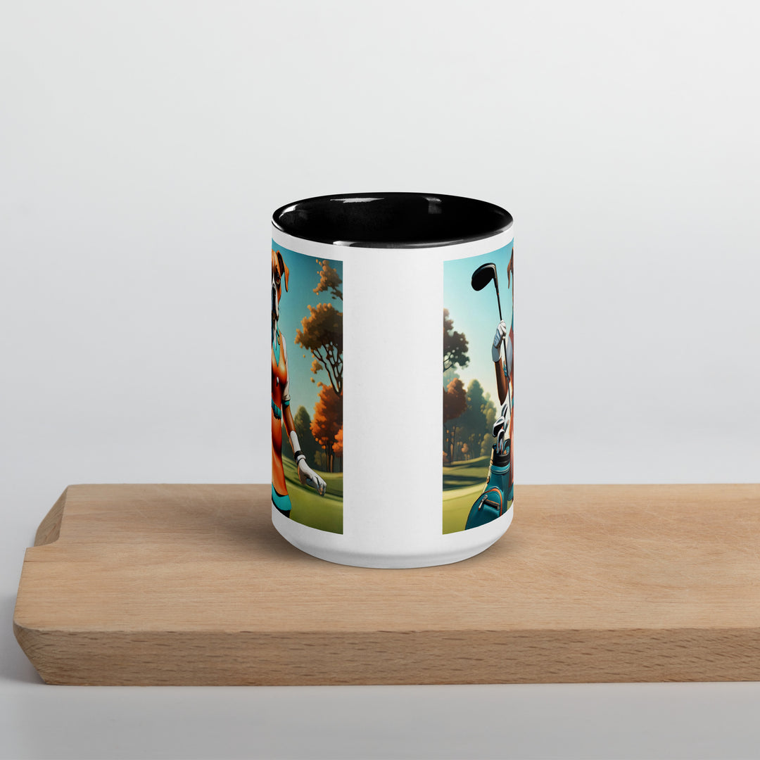 Boxer Golfer- Mug with Color Inside v4