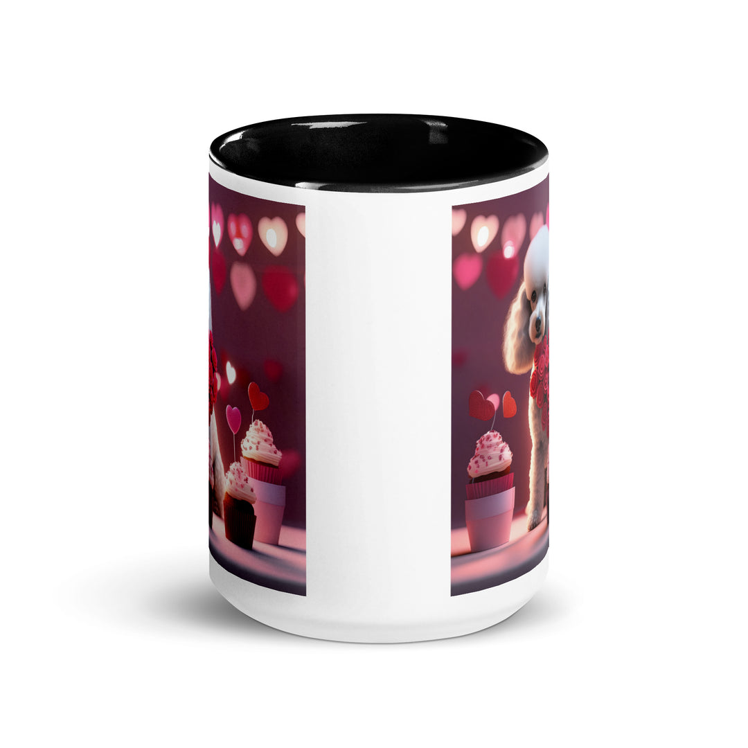 Poodle Romantic- Mug with Color Inside v3