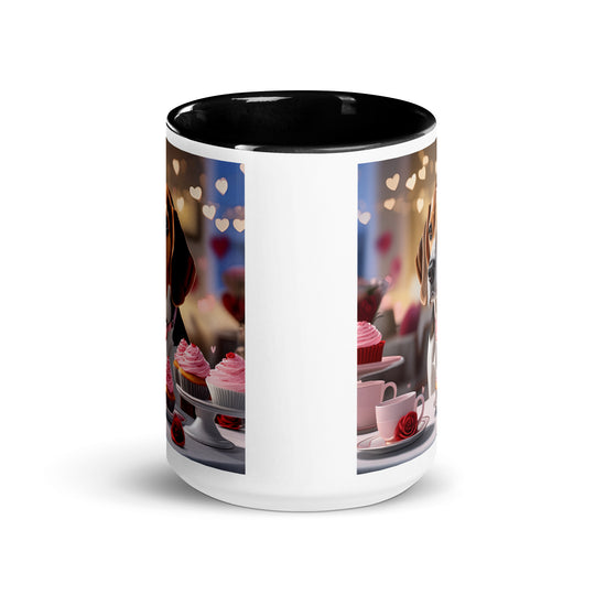 Beagle Romantic- Mug with Color Inside v2