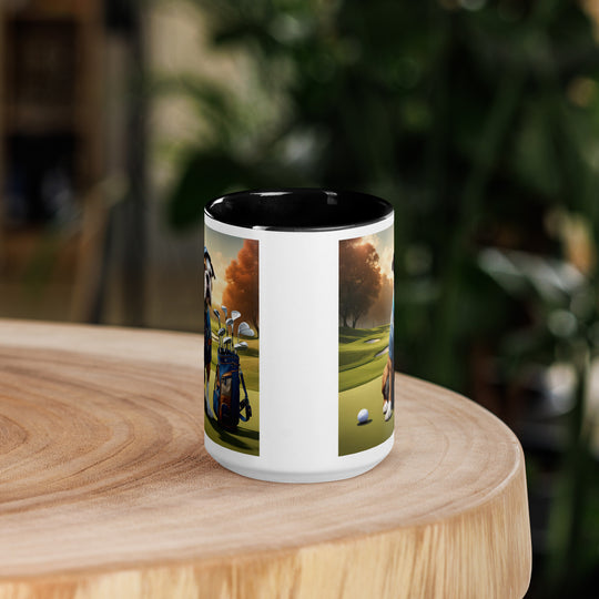 Catahoula Bulldog Golfer- Mug with Color Inside v2