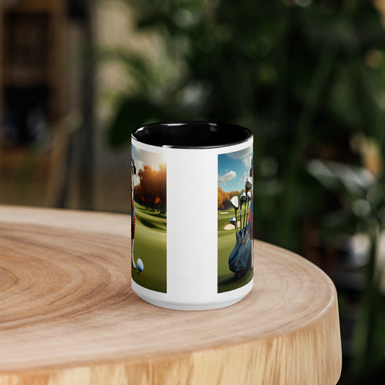 Catahoula Bulldog Golfer- Mug with Color Inside v6