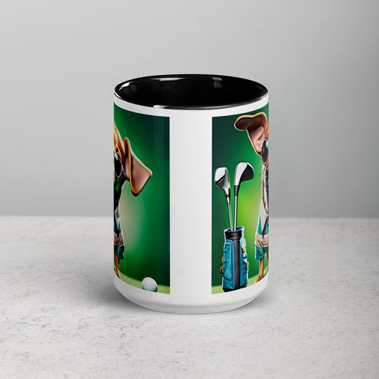 Chiweenie Golfer- Mug with Color Inside v6