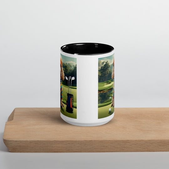 Cockapoo Golfer- Mug with Color Inside v2