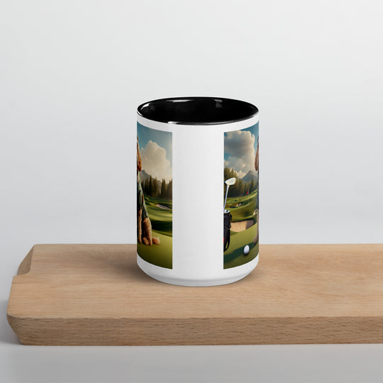 Cockapoo Golfer- Mug with Color Inside v7