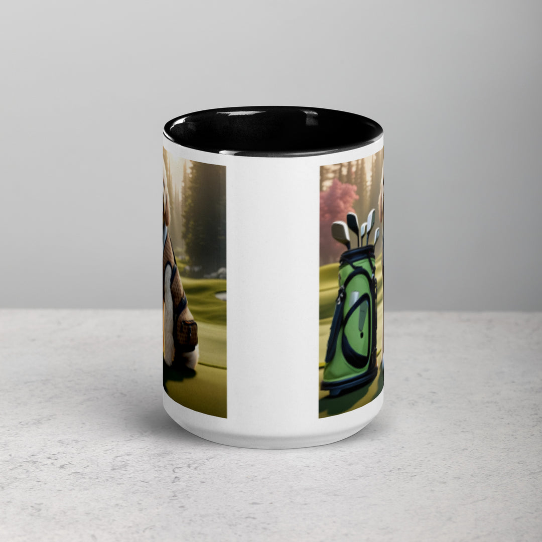 Goldendoodle Golfer- Mug with Color Inside v2