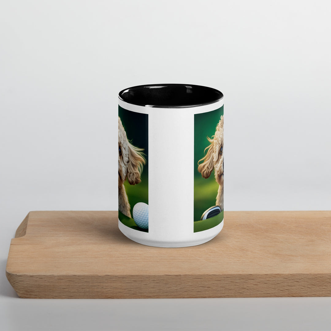 Maltipoo Golfer- Mug with Color Inside v6