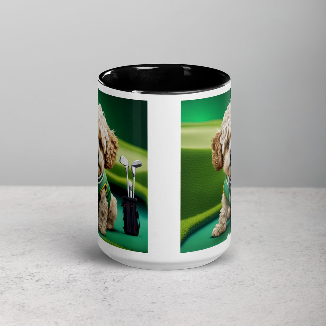 Maltipoo Golfer- Mug with Color Inside v7