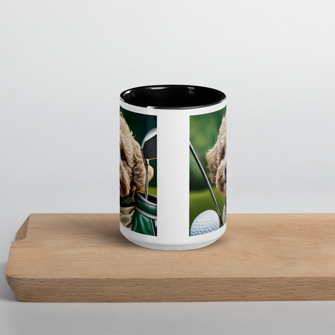 Maltipoo Golfer- Mug with Color Inside v8