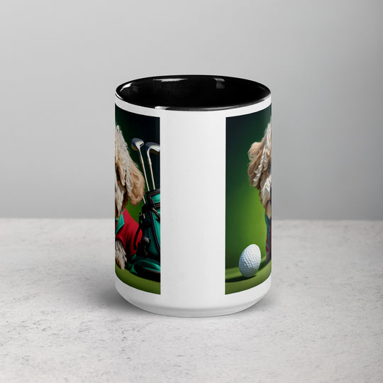 Maltipoo Golfer- Mug with Color Inside v9