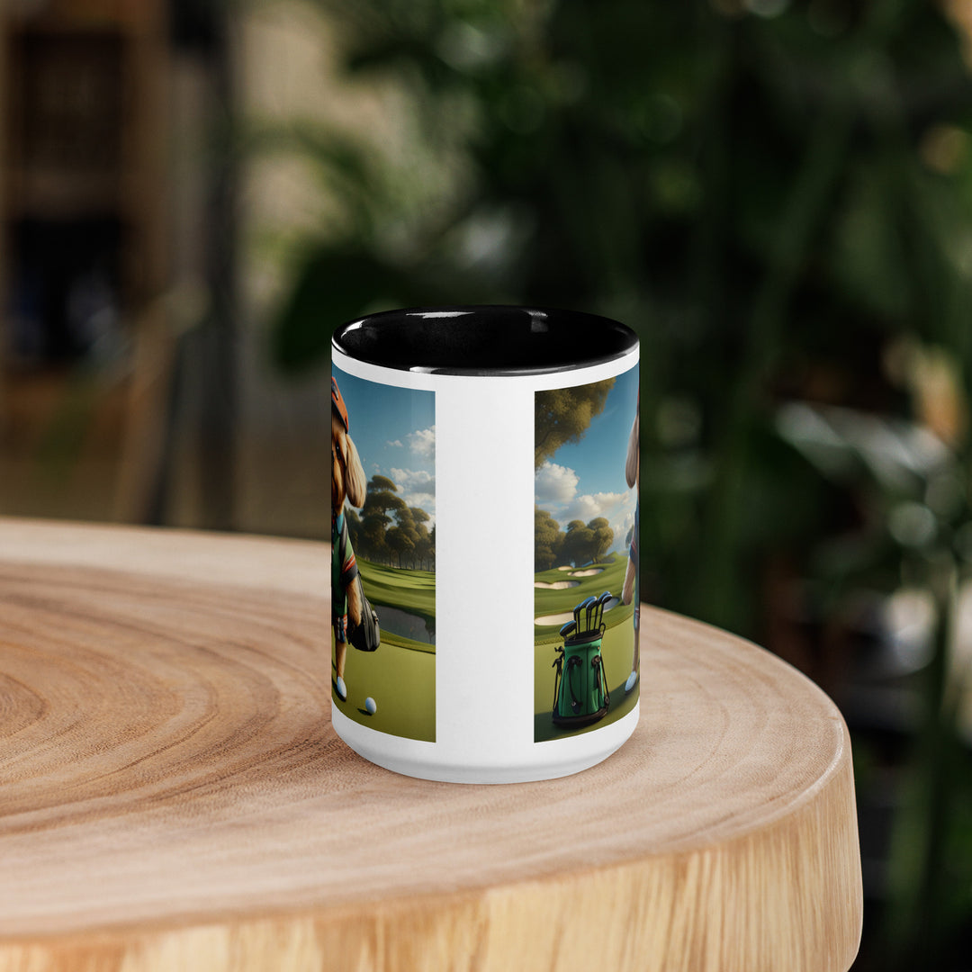 Pekapoo Golfer- Mug with Color Inside v2