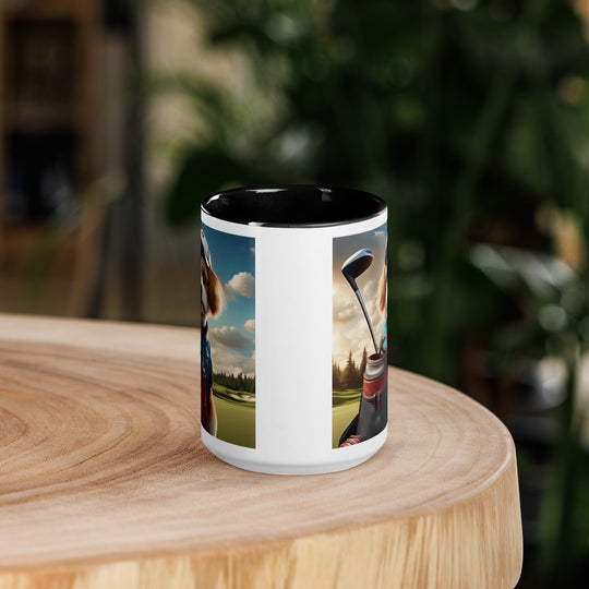 Pekapoo Golfer- Mug with Color Inside v4