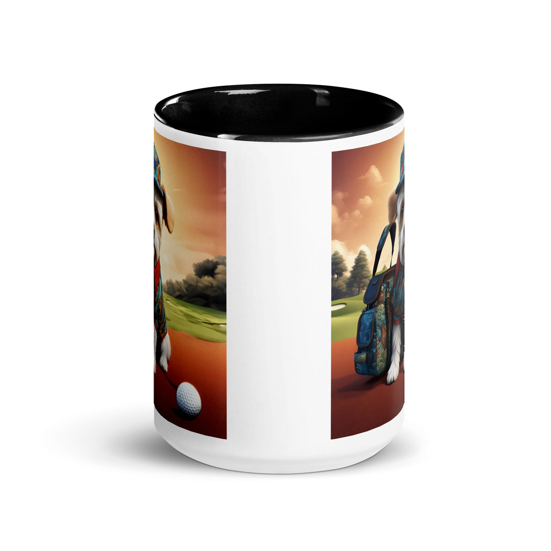 Pekapoo Golfer- Mug with Color Inside v5